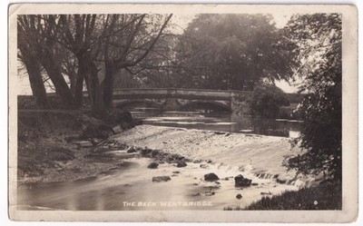 Wentbridge The Beck River Went Bridge West Yorkshire RPPC Postkarte Bramley Leeds