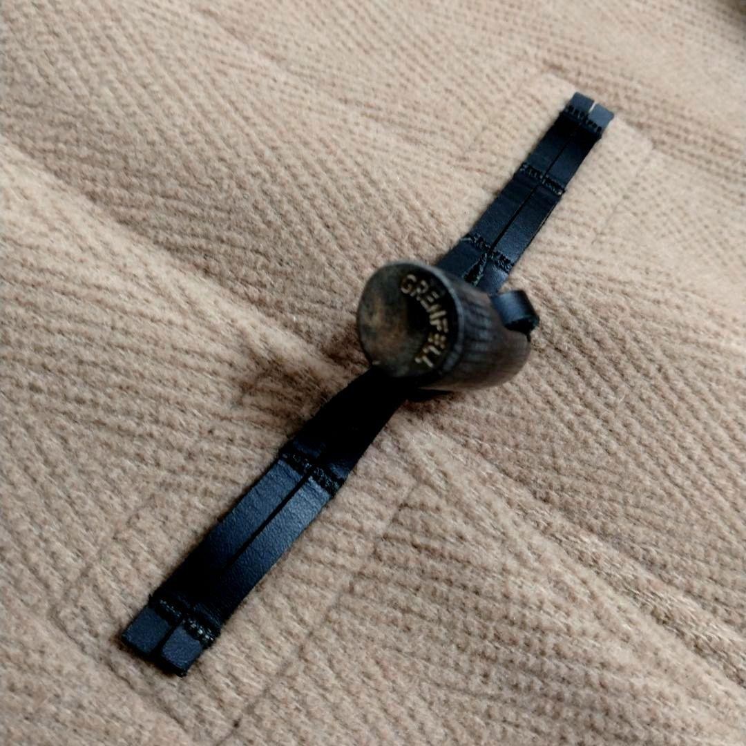 Herringbone Buffalo Toggle Button Duffle Coat M-L… - image 10