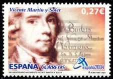 Spain 2004 27c Vinvente Martin y Soler - XFU