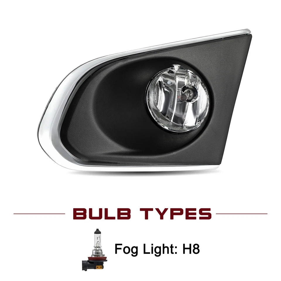 For 2013-2016 Chevy Trax Bumper Fog Lights w/Switch+Blub+Wiring+Ralay+Bezel - Image 3 of 4