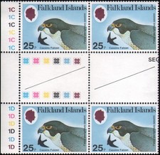 Falkland Islands #309 MNH gutter block of 4