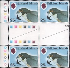 Falkland Islands #309 MNH gutter block of 4