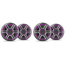 Garmin Fusion 2 Pairs Apollo AP-FL65SPG 6.5" LED Marine Speakers Sport Grills...