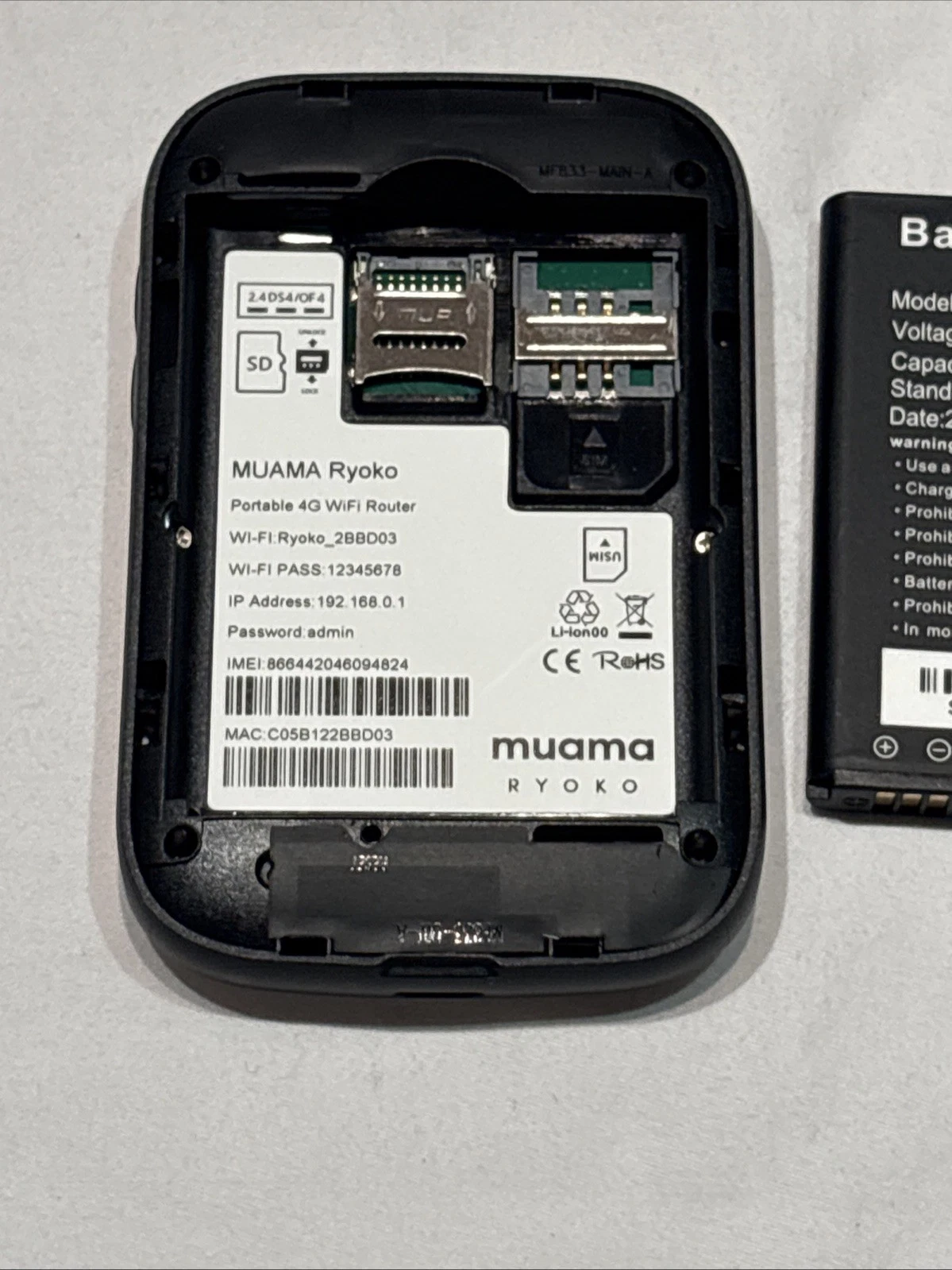 Muama Ryoko 4G-LTE Portable Wireless Wi-Fi Router Pre-Owned NO SIM π₯ - product detail image 6