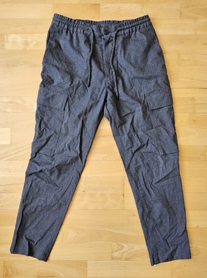 Closed Mens 33 Wool Blend Drawstring Cargo Pants Gray Italian Fabric Tapered