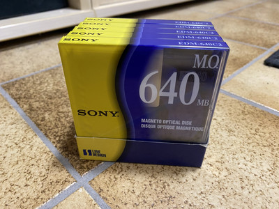 5 x Sony EDM-640C2 Magneto Optical Disk 640MB 3,5''