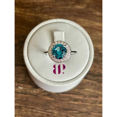 Bomb Party RBP2350 Rounding of Elegance Lab Created Blue Zircon Spinel Size 7