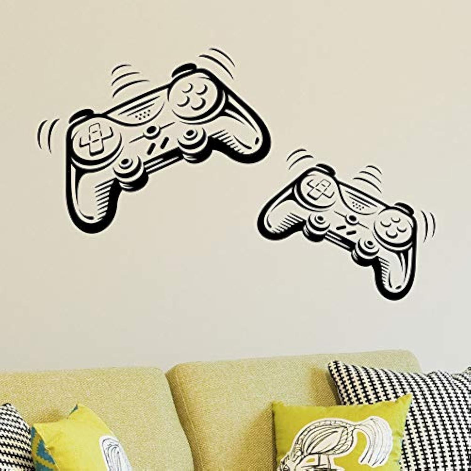 Sticker mural manette Playstation cadeau idéal en vinyle pour chambre d'ado