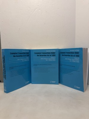 Securities Law Series 7,7A & 7B Exempted Trans. Under the Securities Act of 1933