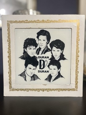 Duran Duran 1985 Vintage Carnival Prize Glass 6x6 Inches (Read Description)