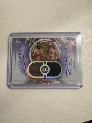 Topps Universe WWE Axiom And Nathan Frazer Dual On Card Autograph Relic /50