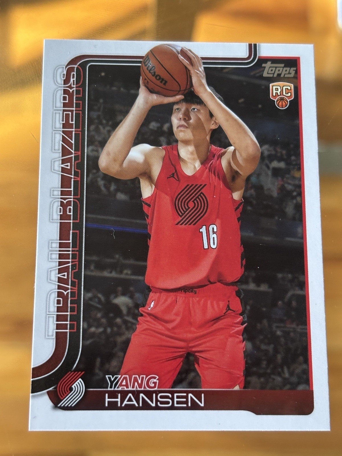 Yang Hansen- 2025-26 Topps Flagship #216 (RC) Rookie Portland Trail Blazers