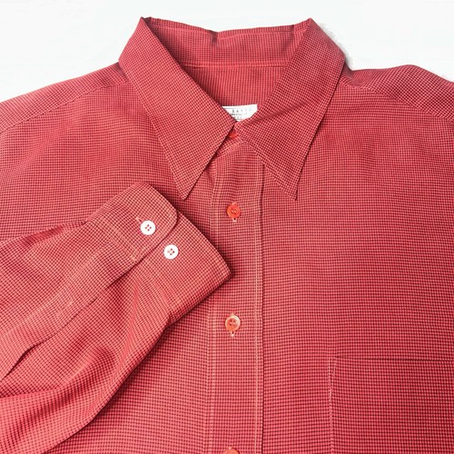 Ted Baker, Ted Baker London Vintage Men's Red Long Sleeve Button Down Shirt Size 5