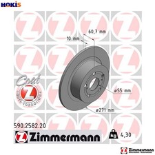 2x BRAKE DISC 590.2582.20 FOR TOYOTA 1ZZ-FE 1.8L 2C-TE 2.0L 1CD-FTV 2.0L 4cyl
