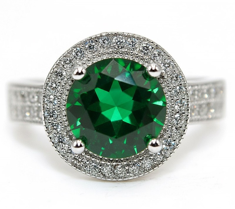 3CT Heat Treated Green Tourmaline 925 Sterling Silver Ring Jewelry Sz 7 F8-2