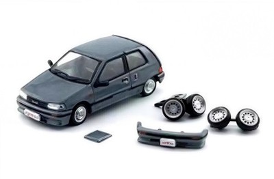 BMC 1/64 Scale Daihatsu Charade 1991 Grey Diecast Car Model Toy