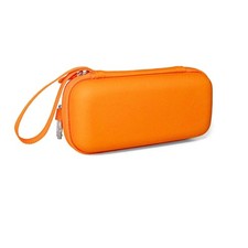 Orange Glasses Carrying Case with Zippers, Soft Lining and Clip