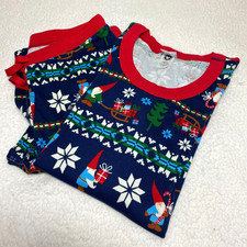 Hanna Andersson Women  s M Holiday Gnome Pajama Set Organic Cotton NWOT