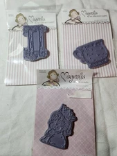 Assorted Magnolia Rubber Cling Stamps Tea Cup Princess Tilda Spring Fence