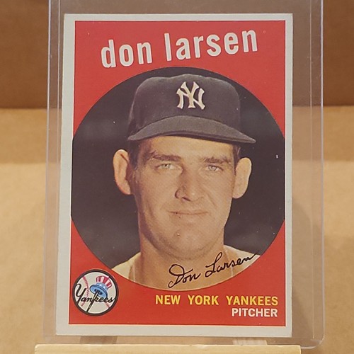 Don Larsen [White Back] #205 1959 Topps card