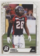 2020 Upper Deck CFL Gold /50 Corey Tindal #43 0cv6