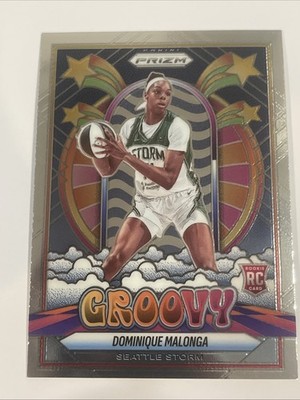 2025 Panini Prizm WNBA Dominique Malonga RC Groovy SP #8 Seattle Storm