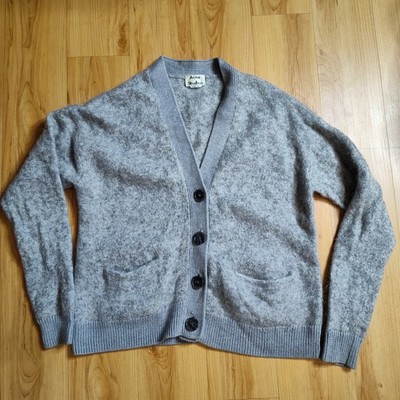 Acne Studios Rives Mohair Cardigan Sz XS Gray