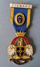 Royal Masonic Institute for Boys steward breast jewel medal, 1964, RMIB