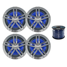 4 x Enrock Marine 6.5" Speakers, Enrock Marine Grade Spool of Speaker Wire