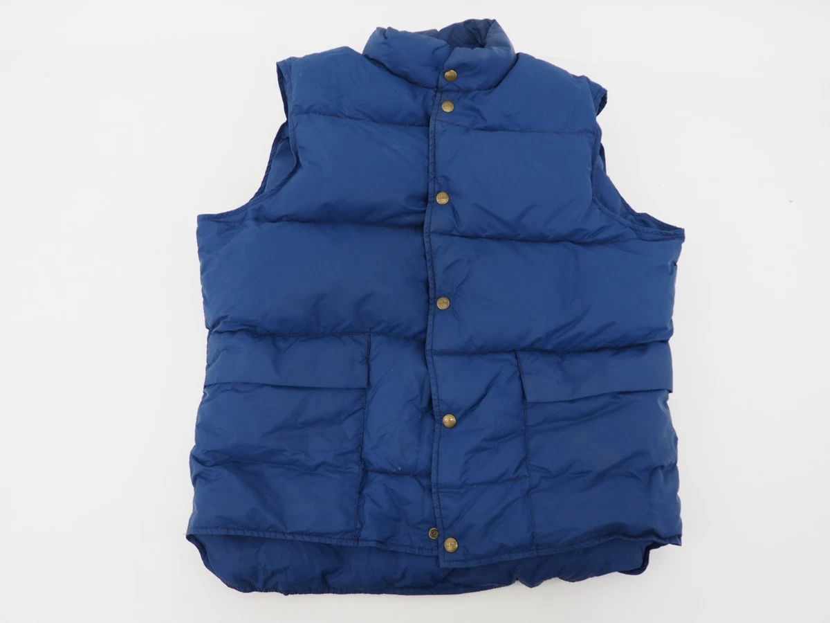 名作　80s llbean down vest navy made in USA Navy LL Bean Puffer Down Vest – NOIROHIO VINTAGE