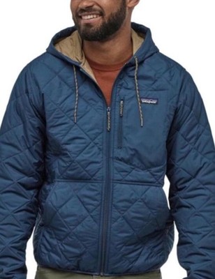 Patagonia Men's Diamond Quilted Bomber Hoody Passage Blue XL