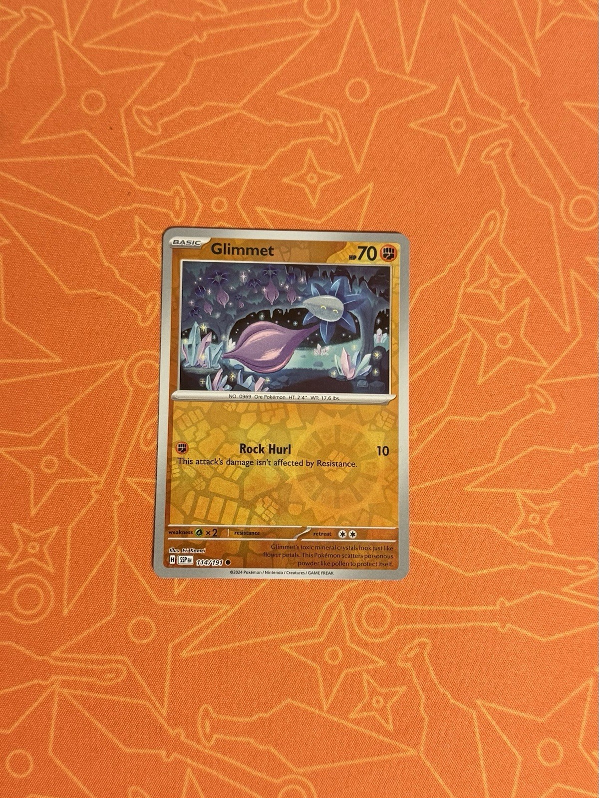 Pokemon Surging Sparks Glimmet Reverse Holo Common Card 114/191 NM