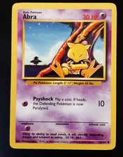 Abra 30hp 43/102 Carte Pokemon Card Wizards Base Set English