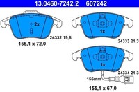 NEU - ATE 13.0460-7242.2 Bremsbelagsatz, Scheibenbremse FüR Audi Seat VW