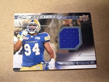 2023 Upper Deck CFL Football Jersey & Jumbo Jersey cards  U-pick From List