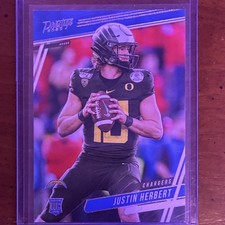 Panini Prestige 2020 Rookies Justin Herbert #266 Chargers Rookie Football Card. rookie card picture