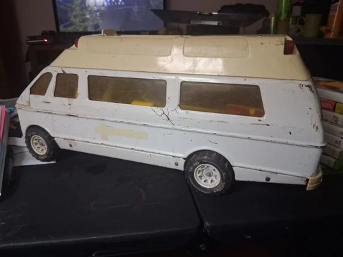 Tonka Rescue Van Ambulance Pressed Steel White Vintage Toy