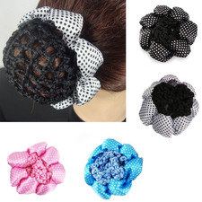 Pack of 4 Girl Women Bun Cover Snood Ballet Dance Polka Dot Hair Net Hai