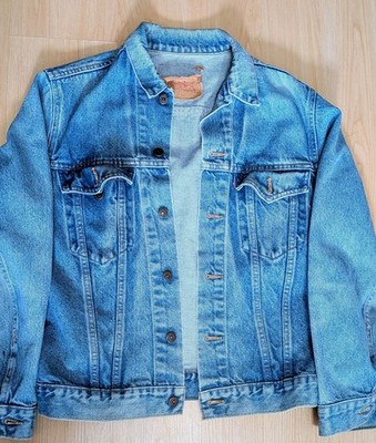 Vintage Levis Trucker Jacket Mens Size 38 Blue Denim 75505-0211 