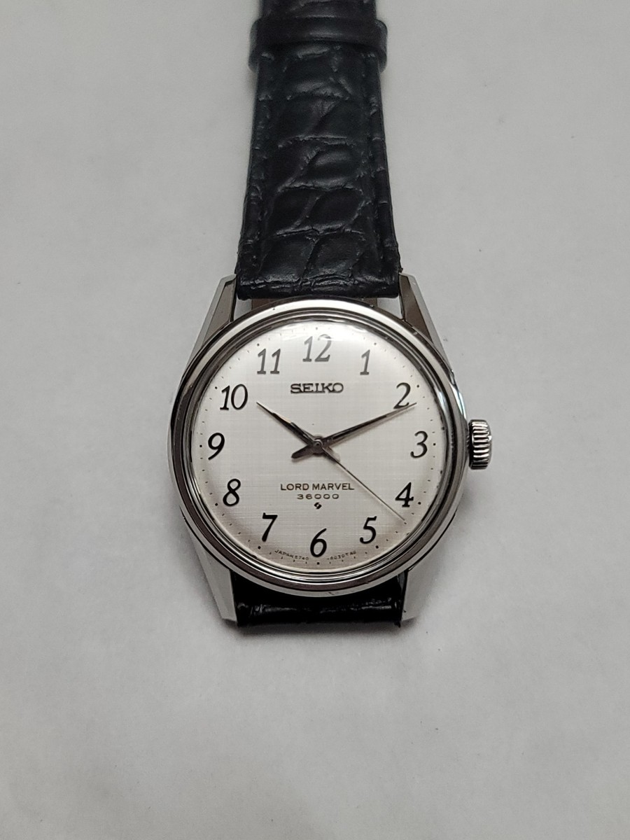Vintage Seiko Lord Marvel 36000 5740-8000 Hand Winding Silver Dial