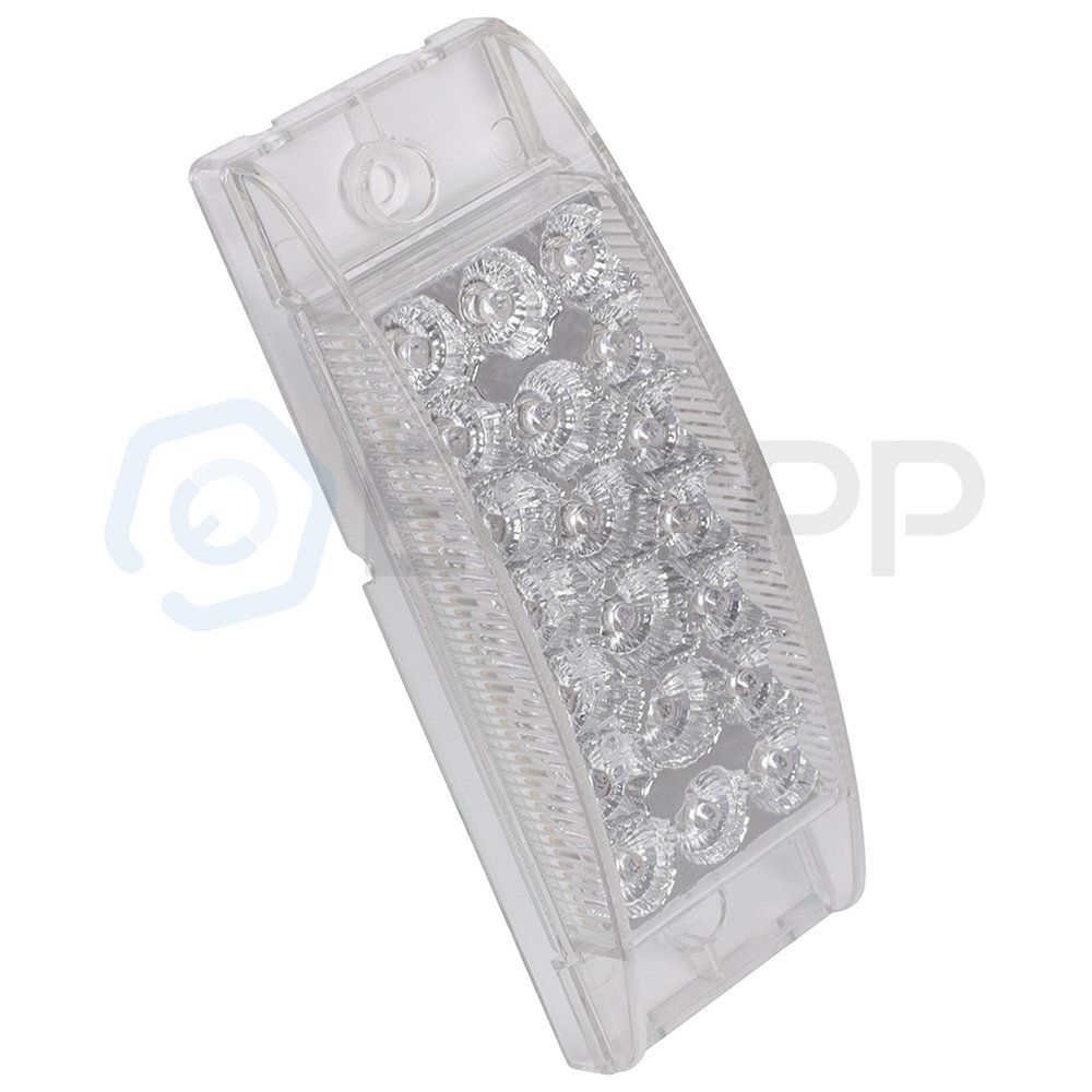 2x 20-LED Amber Turn Signal Side Marker Lights – Clear Lens, Rectangle – Universal For Trailers, Trucks, Boats
