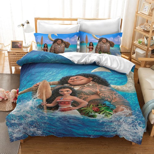 Moana Adventures Cartoon Doona Duvet Cover Bedding Set Single Double