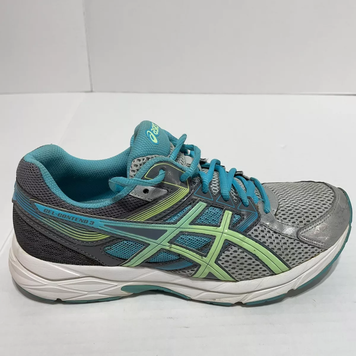 Asics Womens Gel Contend 3 T5F9N Gray Running Shoes Sneakers Size 9.5