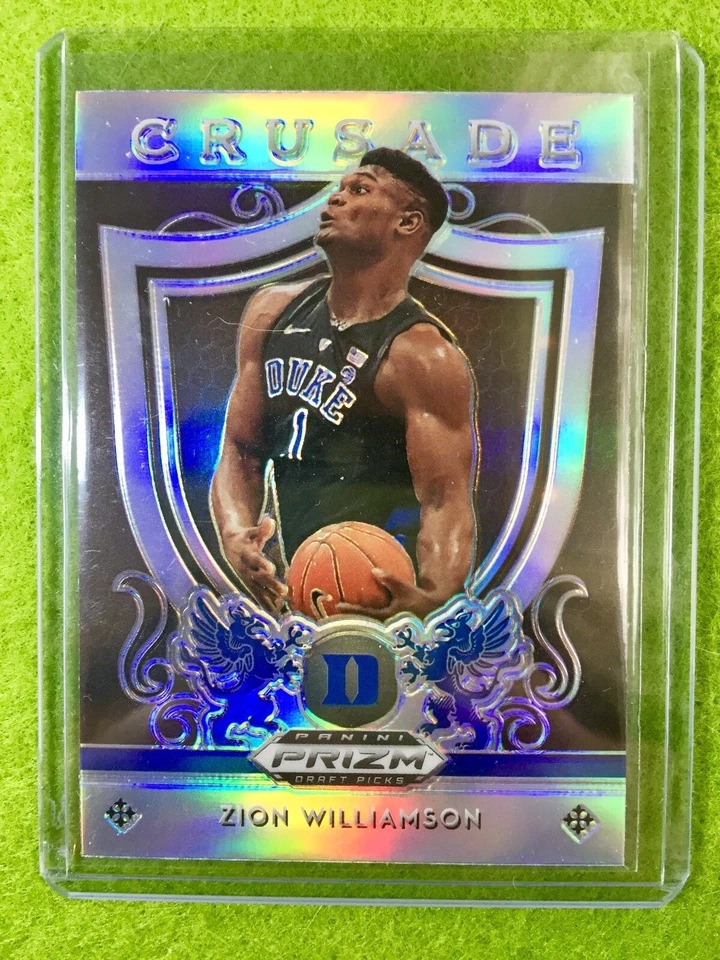 ZION WILLIAMSON PRIZM ROOKIE CARD JERSEY #1 DUKE RC PELICANS 2019 Crusade