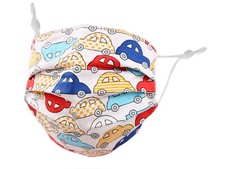 Magic Scarf Kids Cars Protective Mask - White jfm003-33