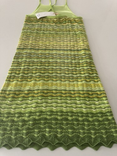 Gianni Bini Girls dress Sleeveless Crochet green lime yellow summer dress S - Picture 8 of 13