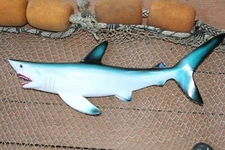 XL Great White Shark Half Mount Wall Hanging 28 inch, Realistic Lifelike Details