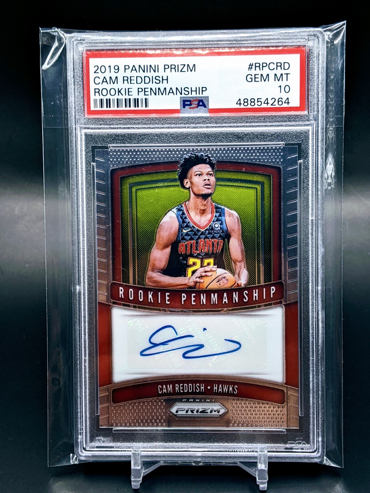 2019 Panini Prizm Rookie Penmanship RPCRD Cam Reddish Rookie Auto PSA 10