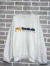 Vintage 90s Reebok Sweatshirt Crewneck Big Logo Oversized Pullover Jumper