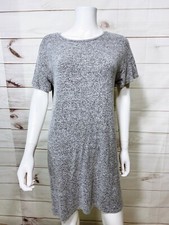 Lucky Brand Womens T-Shirt Sweater Dress Size S Gray Round Neck Short Sleeve